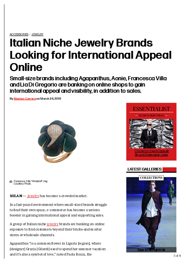Italian niche jewelry